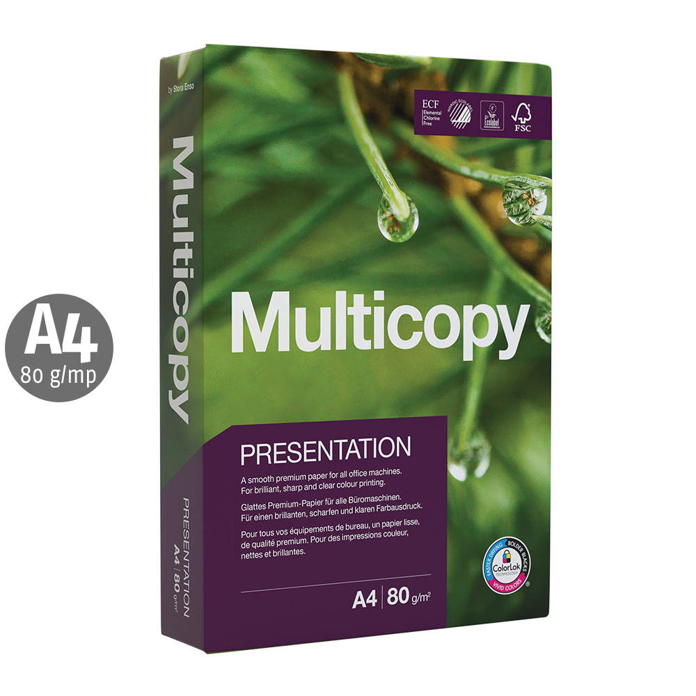 Hartie copiator Multicopy Presentation A4 80 g 500 coli/top MultiCopy