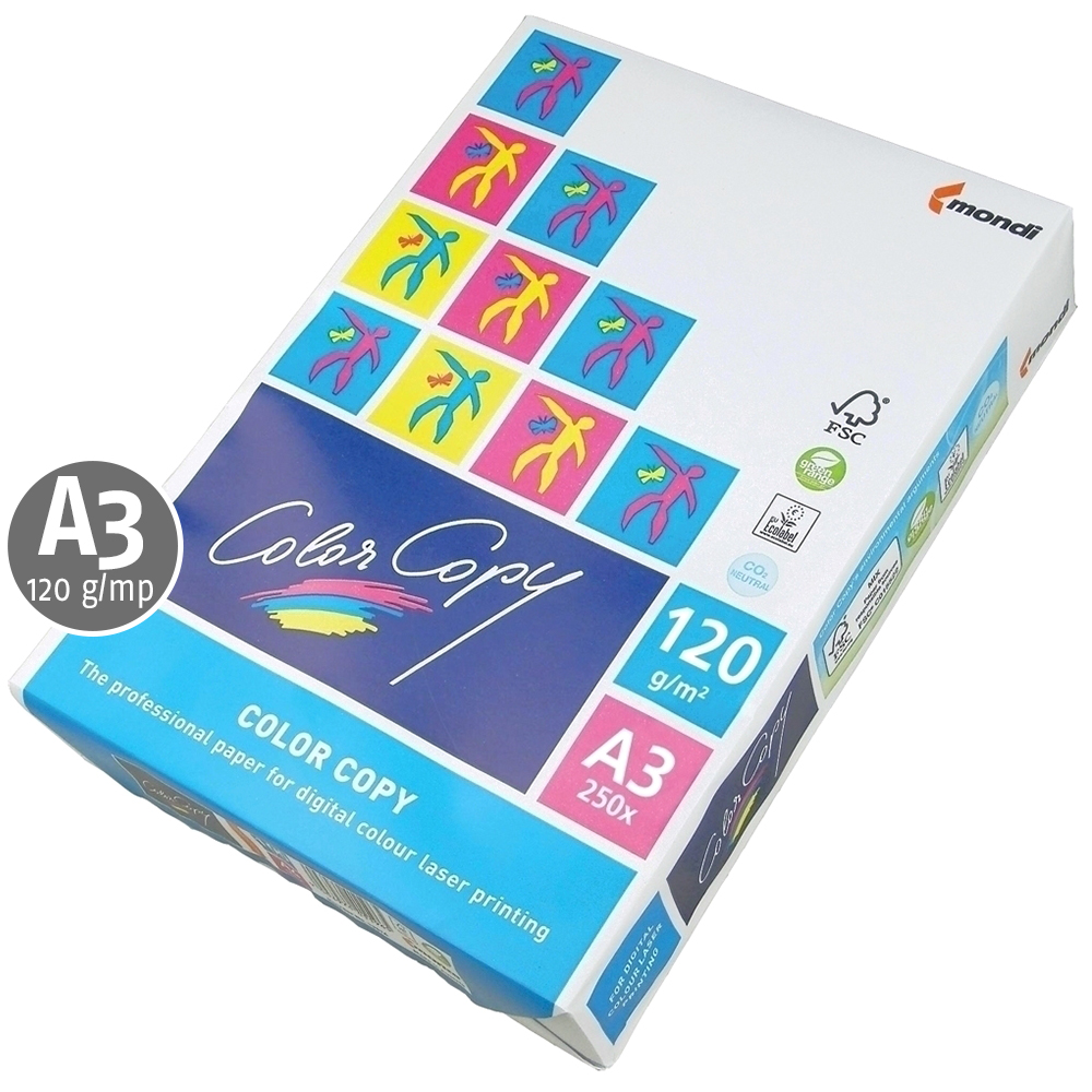 Hartie Mondi Color Copy A3 120 g/mp 250 coli/top