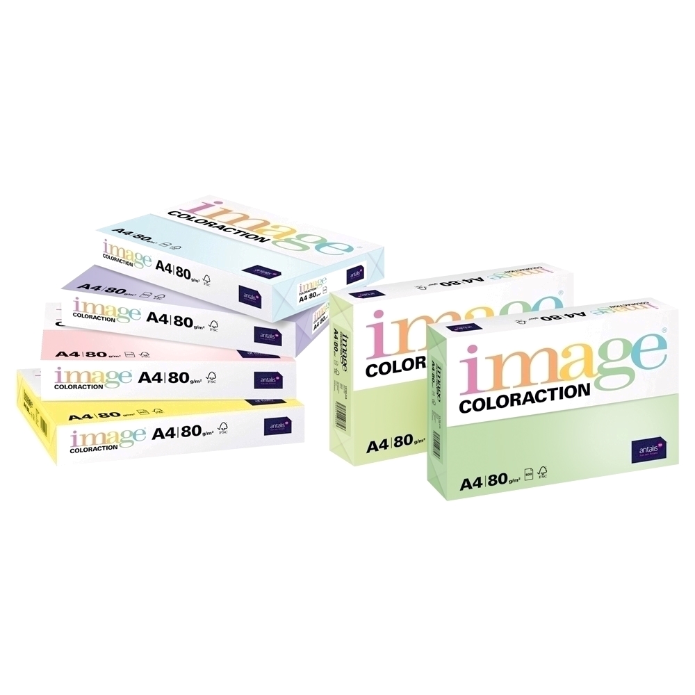 Hartie color Coloraction A4 80 g/mp 5 culori intense x 50 coli 250 coli/top