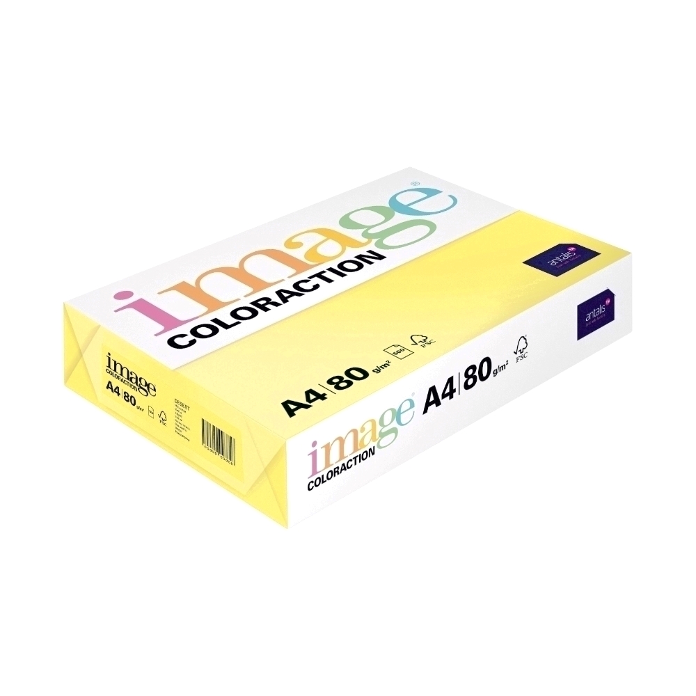 Hartie color Coloraction A4 80 g/mp galben pal-light yellow 500 coli/top Antalis imagine 2022 depozituldepapetarie.ro