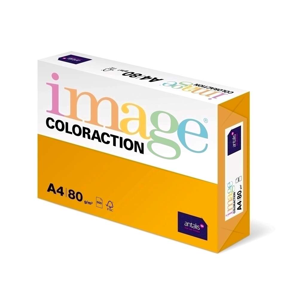 Hartie color Coloraction A4 80g/mp portocaliu 500 coli/top