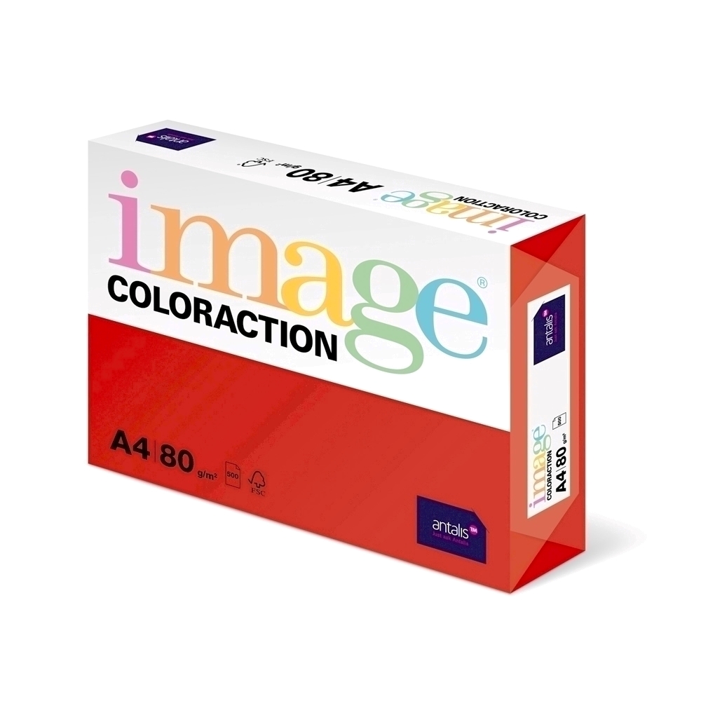 Hartie color Coloraction A4 80g/mp rosu-Chile 500 coli/top Antalis imagine 2022 depozituldepapetarie.ro