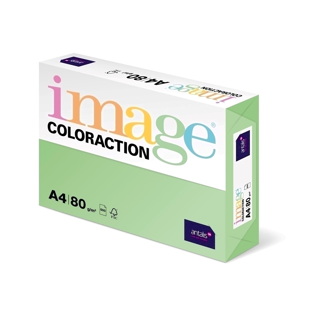 Hartie color Coloraction A4 80g/mp verde padure-Forest 500 coli/top