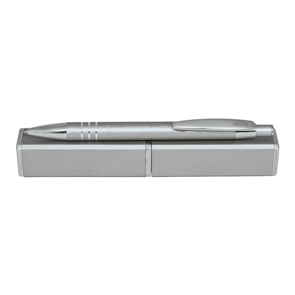 Pix cu mecanism Online Graphite corp aluminiu argintiu in etui