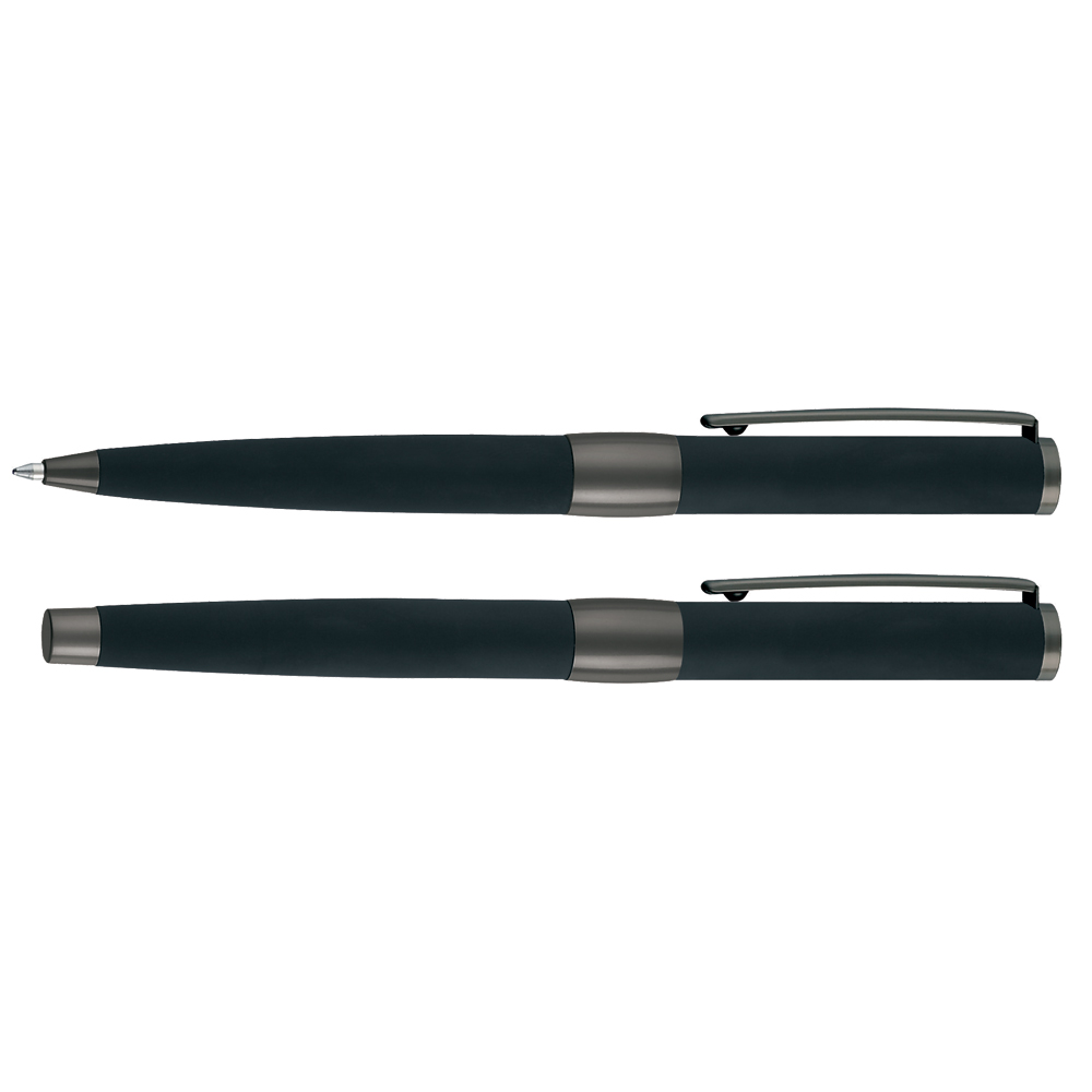 Set stilou si pix senator image line metalic accesorii cromate negru