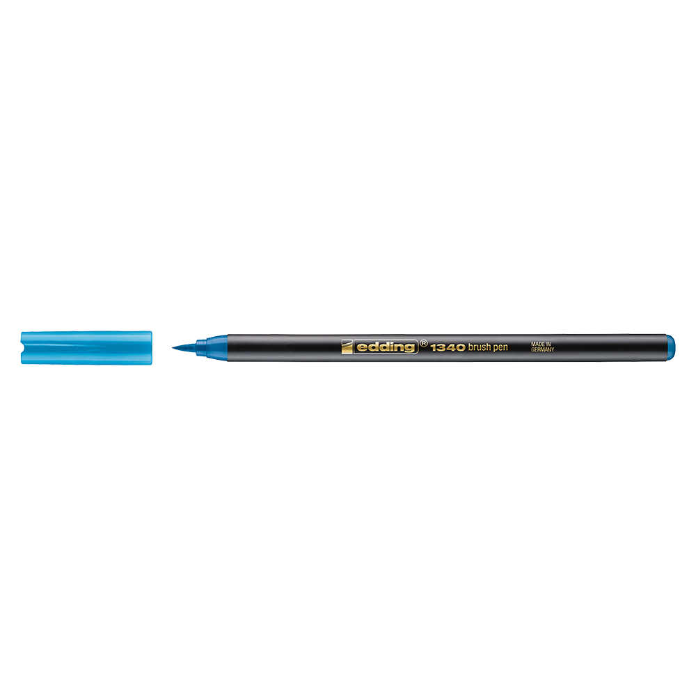 Marker Edding 1340 varf tip pensula albastru deschis Edding imagine 2022 depozituldepapetarie.ro