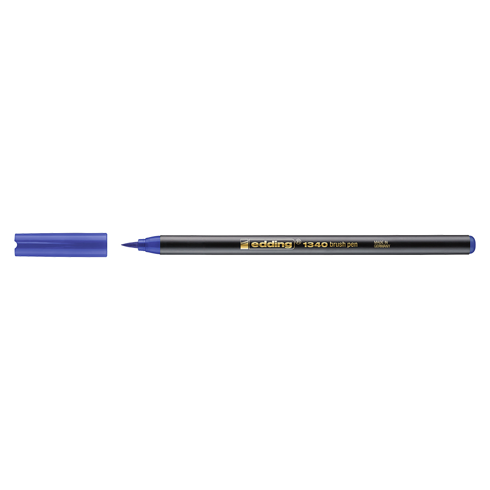 Marker edding 1340 varf tip pensula albastru