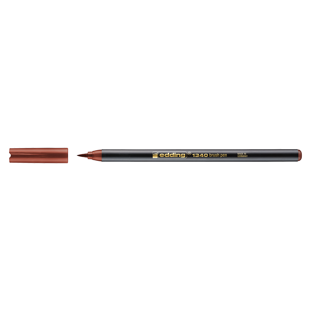 Marker edding 1340 varf tip pensula maro