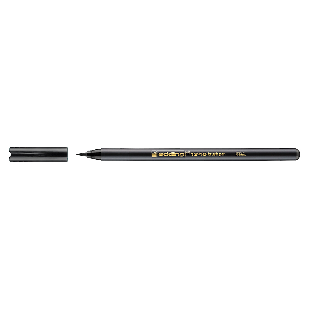 Marker edding 1340 varf tip pensula negru