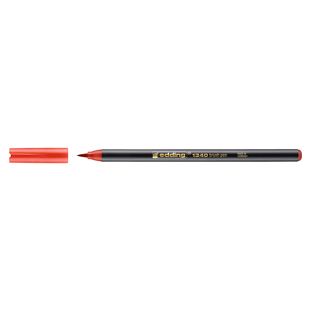 Marker edding 1340 varf tip pensula rosu