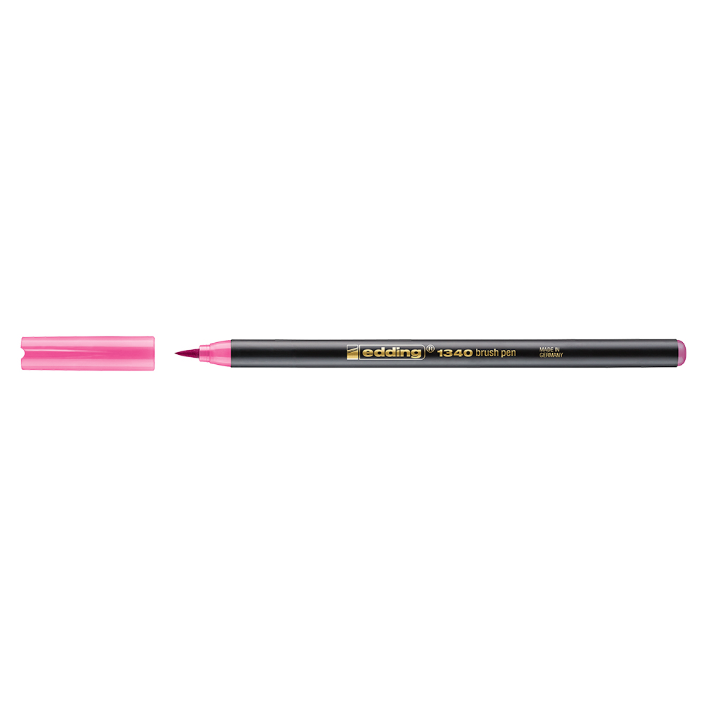 Marker edding 1340 varf tip pensula roz