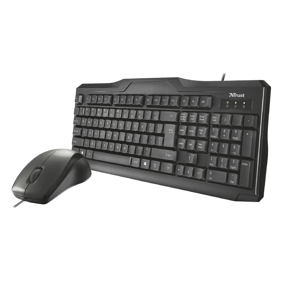 Kit mouse si tastatura Trust Classicline Wired conectare tip USB cu cablu ergonomic rezistent durabil sanito.ro imagine 2022 depozituldepapetarie.ro