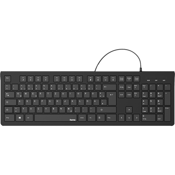 Tastatura cu fir HAMA KC-200 USB negru Hama imagine 2022 depozituldepapetarie.ro