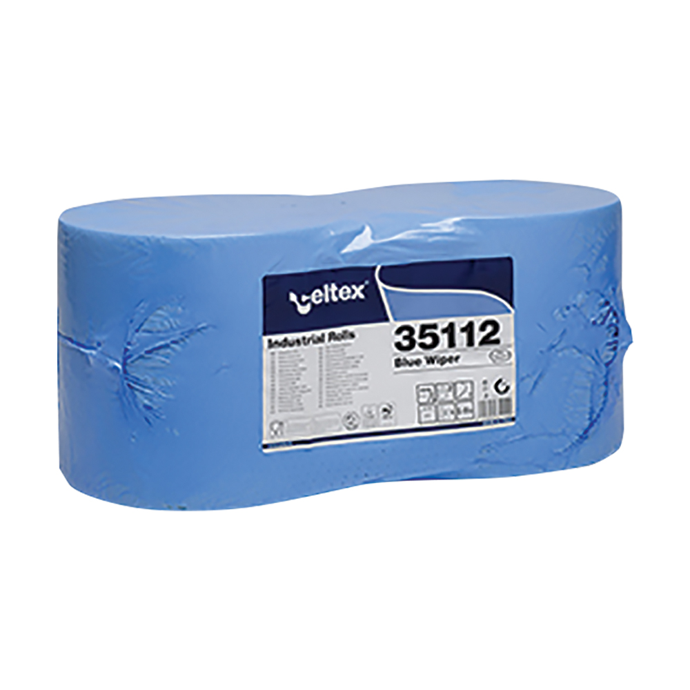 Rola lavete industriale Celtex 35112 2 straturi hartie albastra 970 portii/rola 2 role/set 35112
