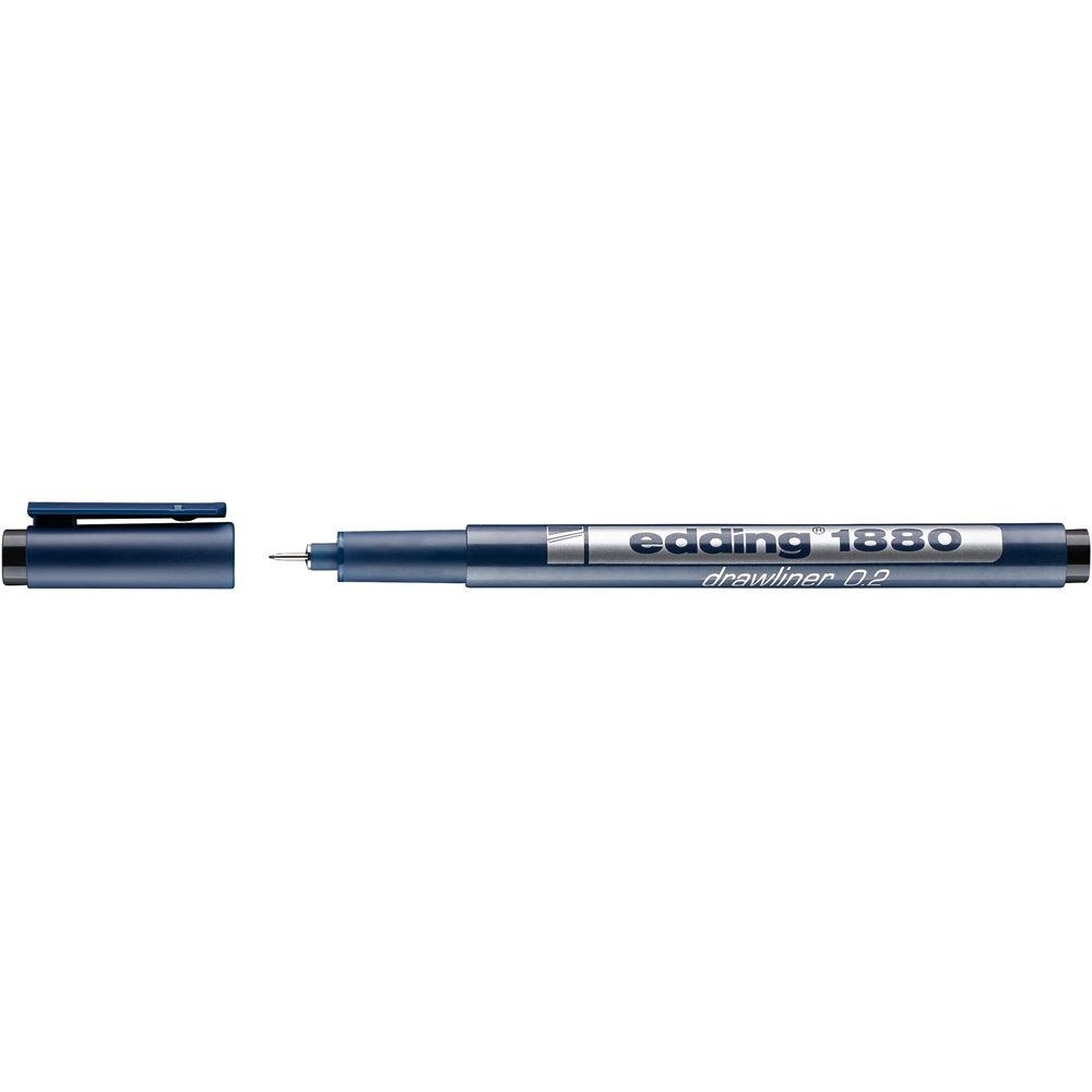 Liner edding 1880 desen tehnic varf 0.2 mm negru