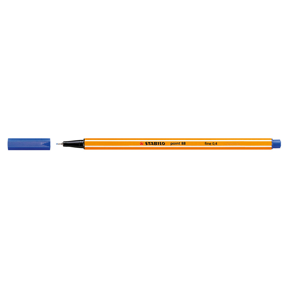 Liner Stabilo Point 88  varf fetru  0.4 mm  albastru