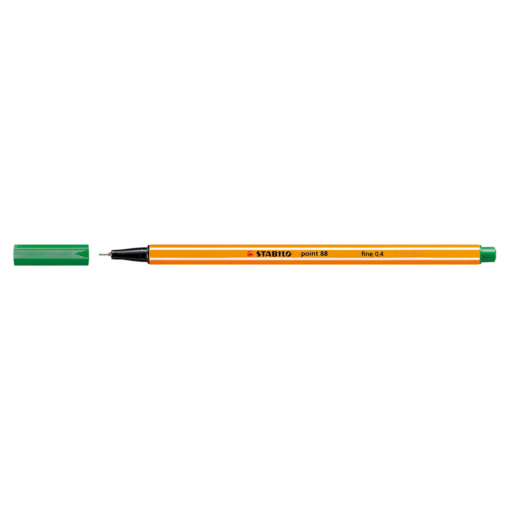 Liner Stabilo Point 88  varf fetru  0.4 mm  verde