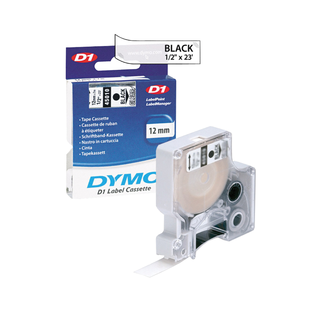 Banda Dymo D1  negru/alb  9 mm x 7 m