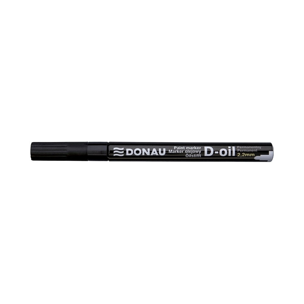 Marker permanent cu vopsea Donau varf rotund 2.2 mm negru