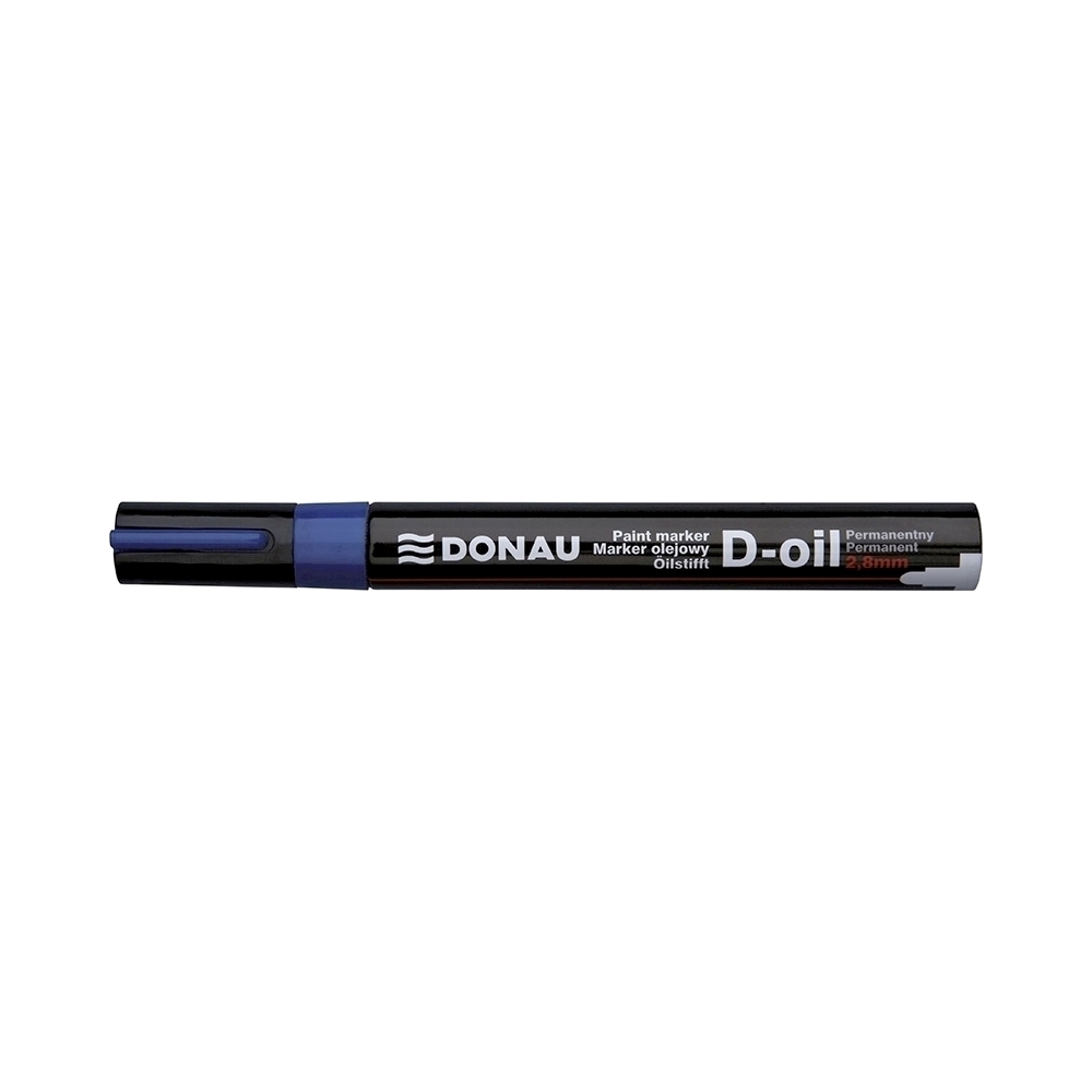 Marker permanent cu vopsea Donau  varf rotund  2.8 mm  albastru