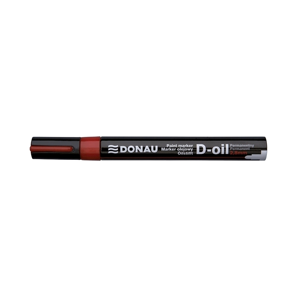 Marker permanent cu vopsea Donau  varf rotund  2.8 mm  rosu