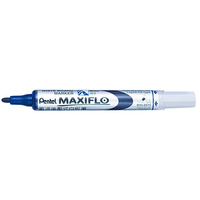 Marker pentru tabla Pentel Maxiflo varf rotund 4 mm albastru Pentel