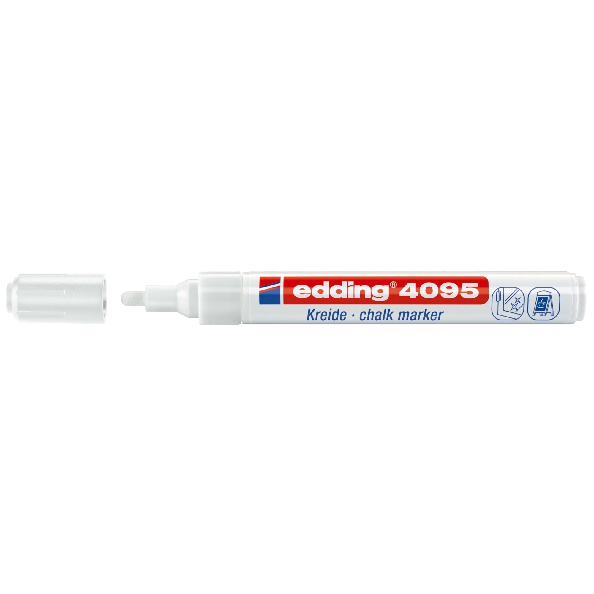 Marker pentru sticla Edding 4095 varf 2-3 mm alb Edding