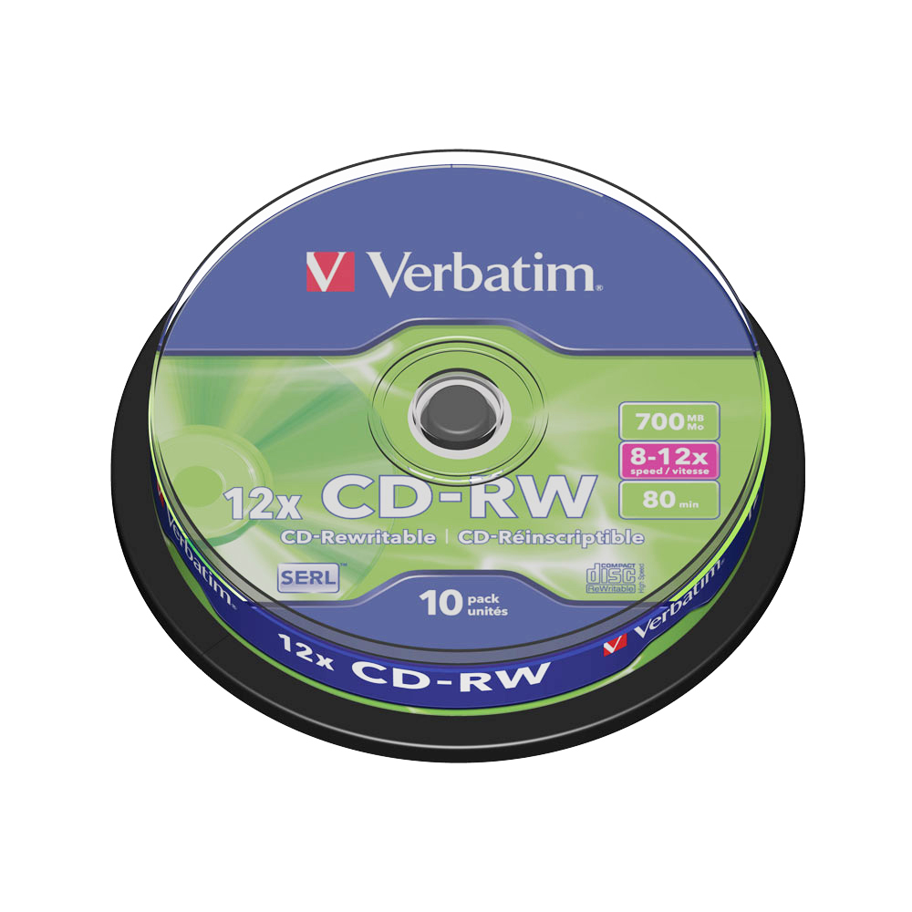 CD-RW Verbatim 12x 700 MB 10 bucati/spindle sanito.ro