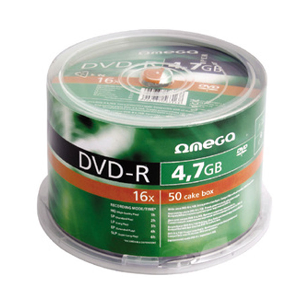 DVD±R Omega 16x 4.7 GB 50 bucati/shrink Omega imagine 2022 caserolepolistiren.ro