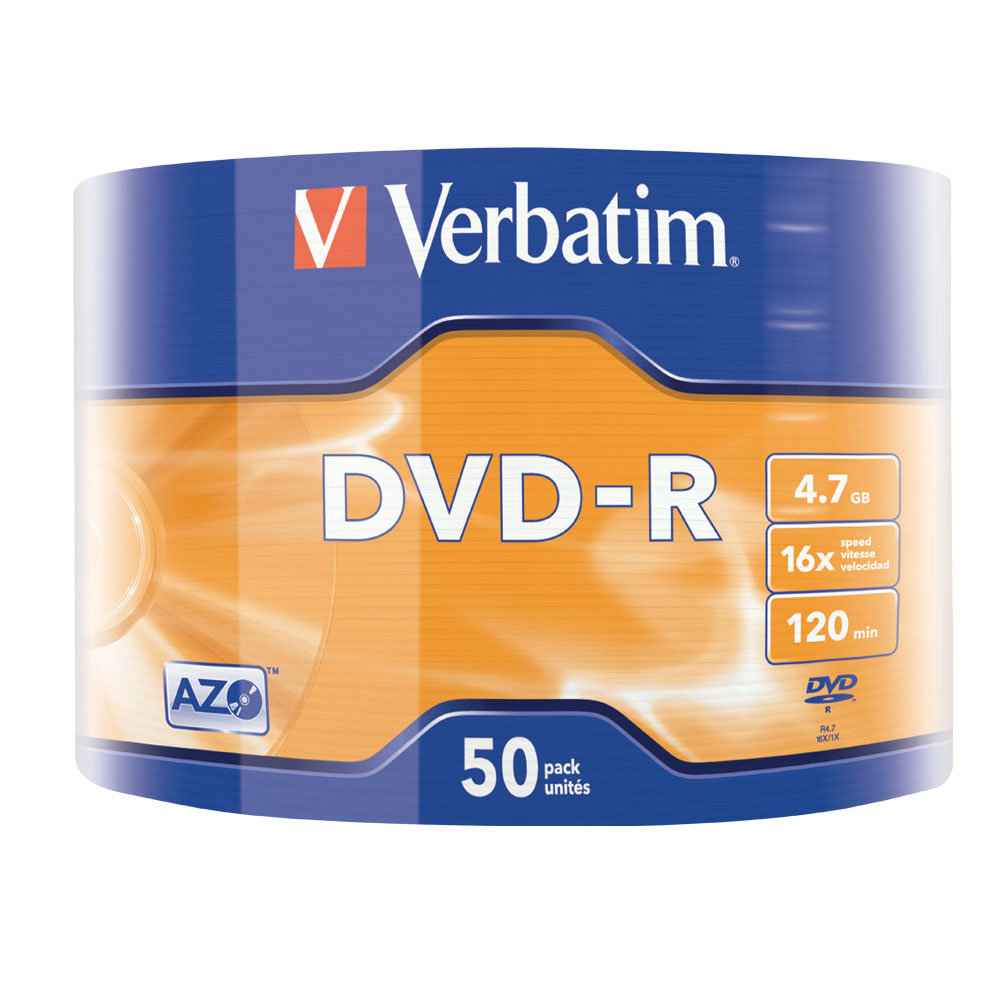 DVD-R Verbatim 16x 4.7 GB 50 bucati/shrink sanito.ro imagine 2022 caserolepolistiren.ro