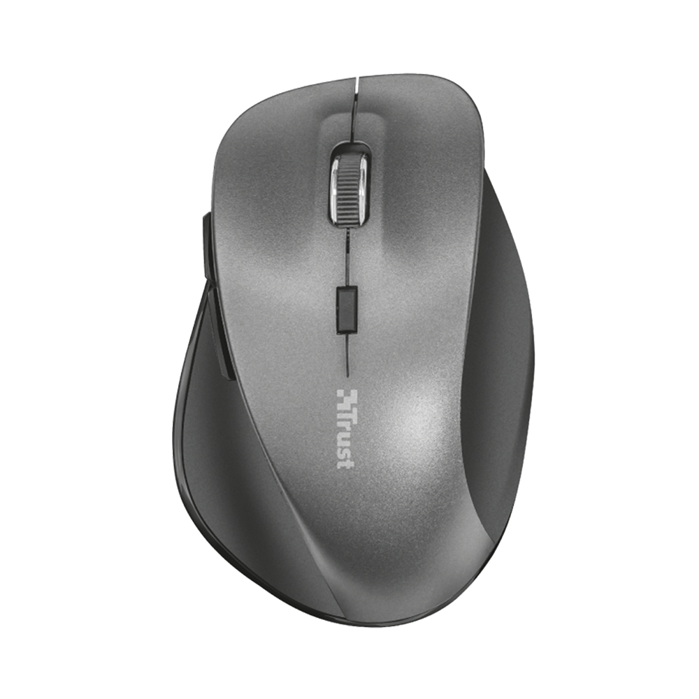 Mouse wireless Trust Ravan negru usb ergonomic cu baterie sanito.ro imagine 2022 depozituldepapetarie.ro