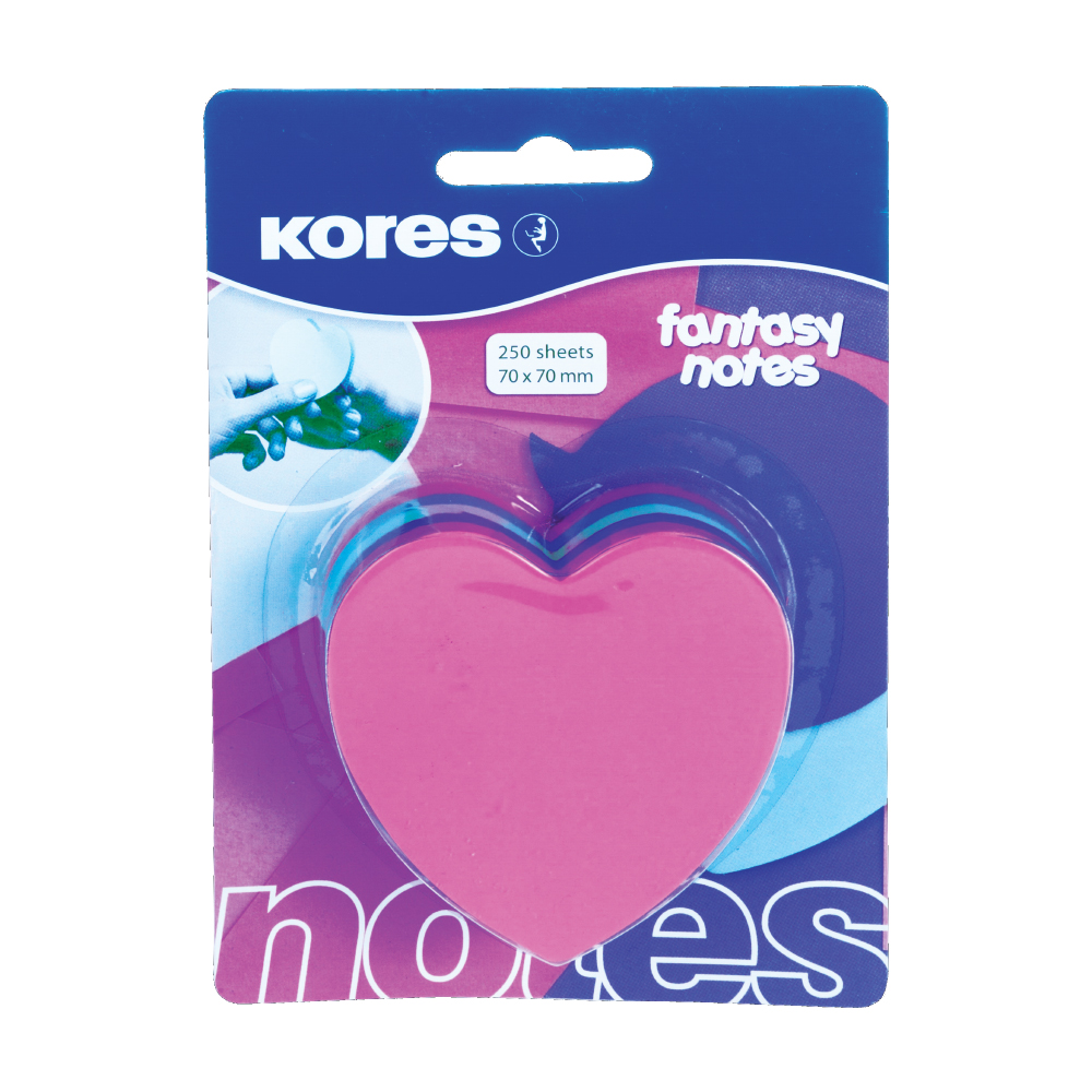 Notite adezive  Kores  inima  250 file  multicolor