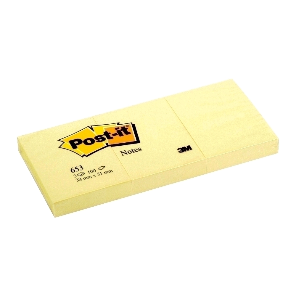 Notite adezive Post-it 38 x 51 mm 100 file galben 3 bucati/set Post-it imagine 2022 depozituldepapetarie.ro