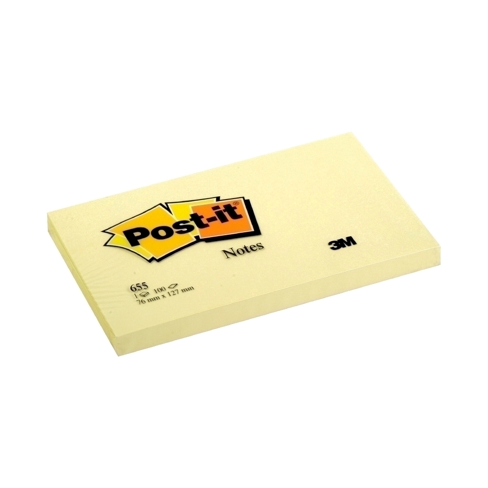 Notite adezive Post-it galben 76 x 127 mm 100 file Post-it imagine 2022 depozituldepapetarie.ro