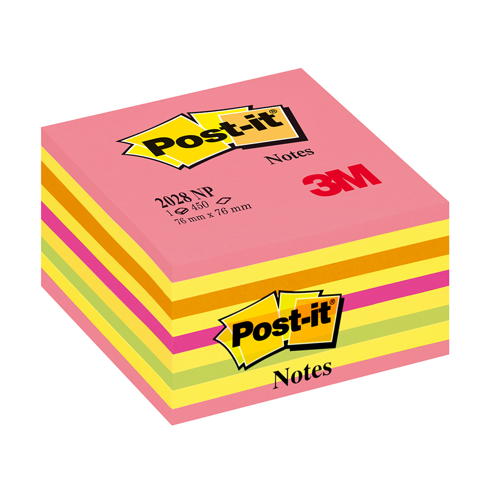 Notite adezive Post-it Lollipop 76 x 76 mm neon 450 file Post-it imagine 2022 depozituldepapetarie.ro