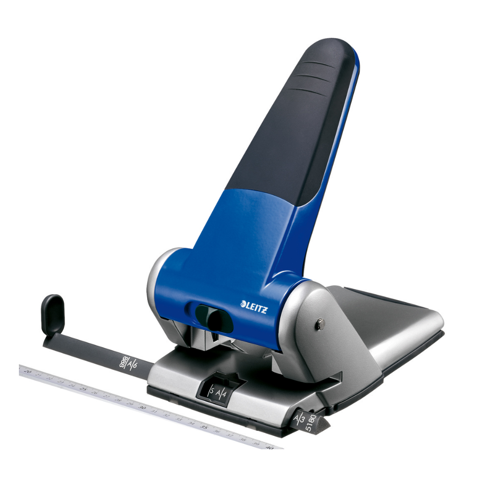 Perforator metalic Leitz 5180 de mare capacitate  65 coli  albastru