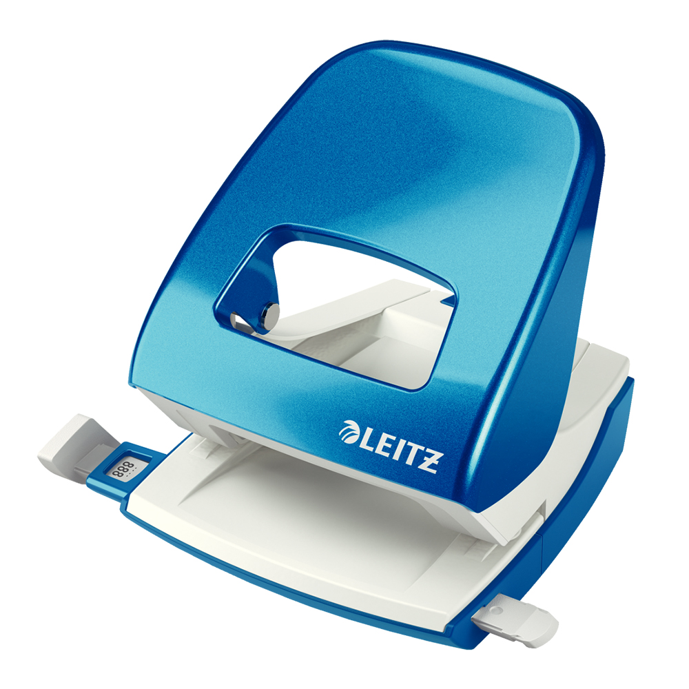 Perforator metalic Leitz WOW 5008 NeXXt Series cutie 30 coli albastru Leitz imagine 2022 depozituldepapetarie.ro