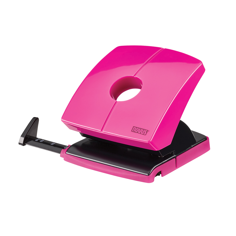 Perforator novus b230 30 coli roz baza din metal clapa din metal rezistent