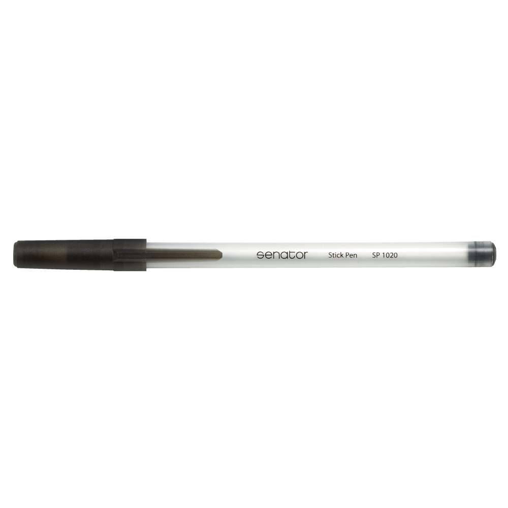 Pix senator stick pen seria 1000 0.7 mm plastic negru