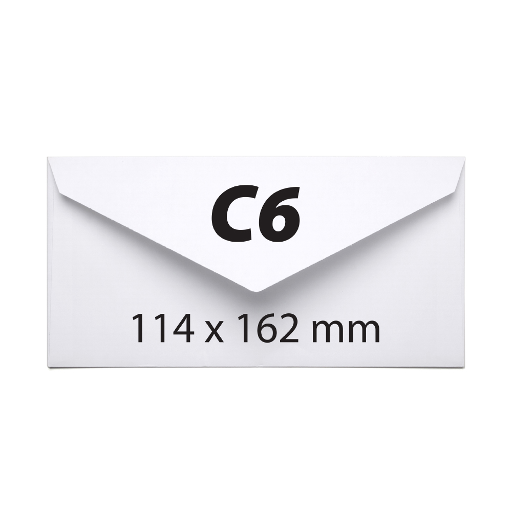 Plic C6  114 x 162 mm  alb  gumat  clapa V  70 g/mp  25 bucati/set