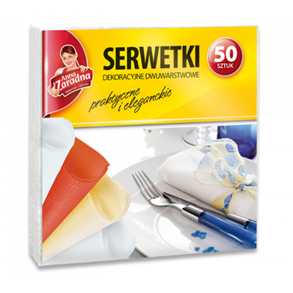 Servetele de masa 33 x 33 cm 2 straturi albe 50 bucati/pachet
