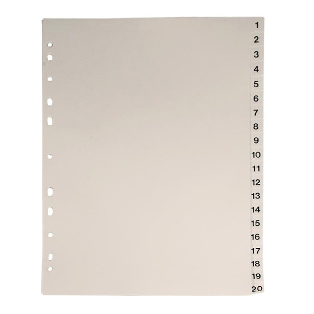 Separatoare Noki  din plastic  cu index 1-20