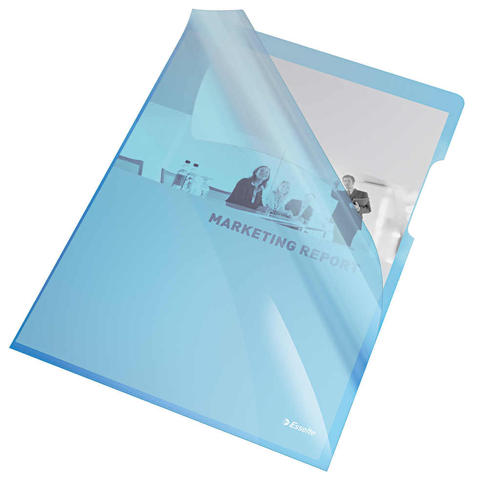 Mapa de protectie Esselte  A4  cristal  150 mic  albastru set de 25 buc