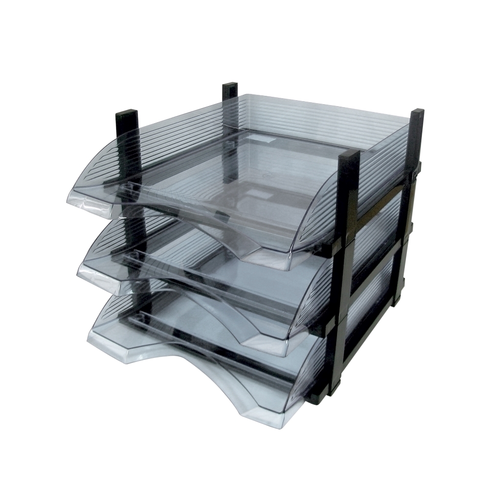 Set 3 tavite suprapozabile Flaro  plastic  transparent