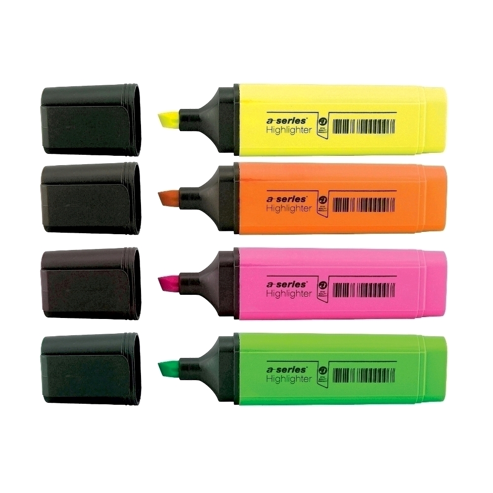 Textmarker A-series  varf 1-5 mm  4 culori/set