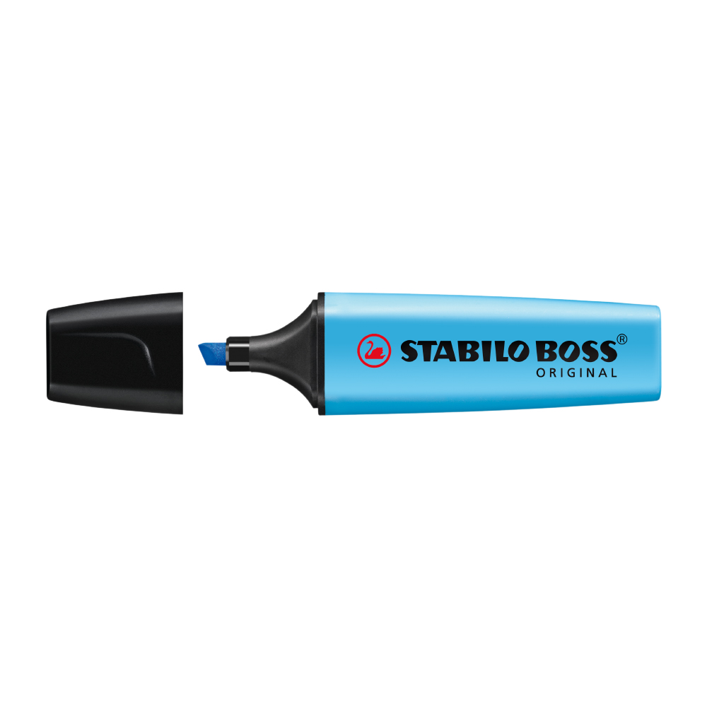 Textmarker Stabilo Boss varf 2-5 mm bleu sanito.ro
