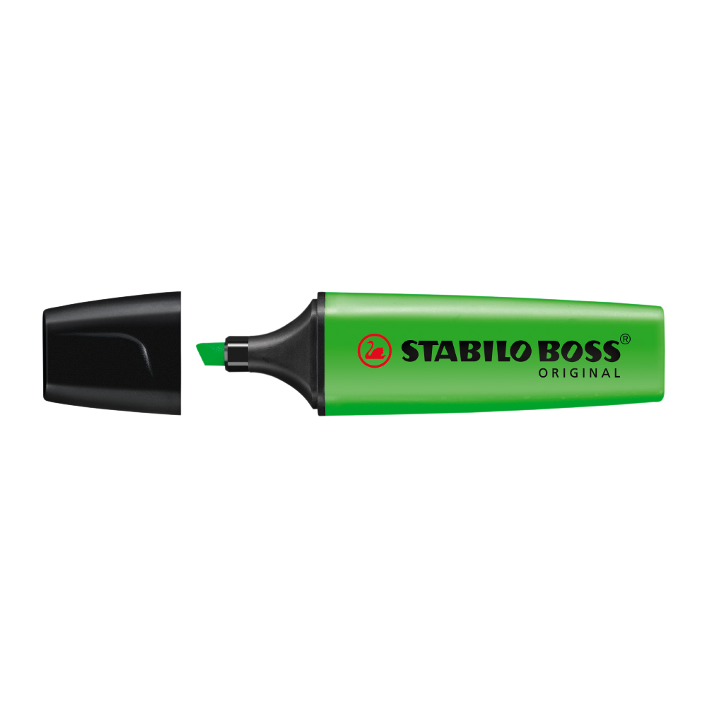 Textmarker Stabilo Boss varf 2-5 mm verde sanito.ro