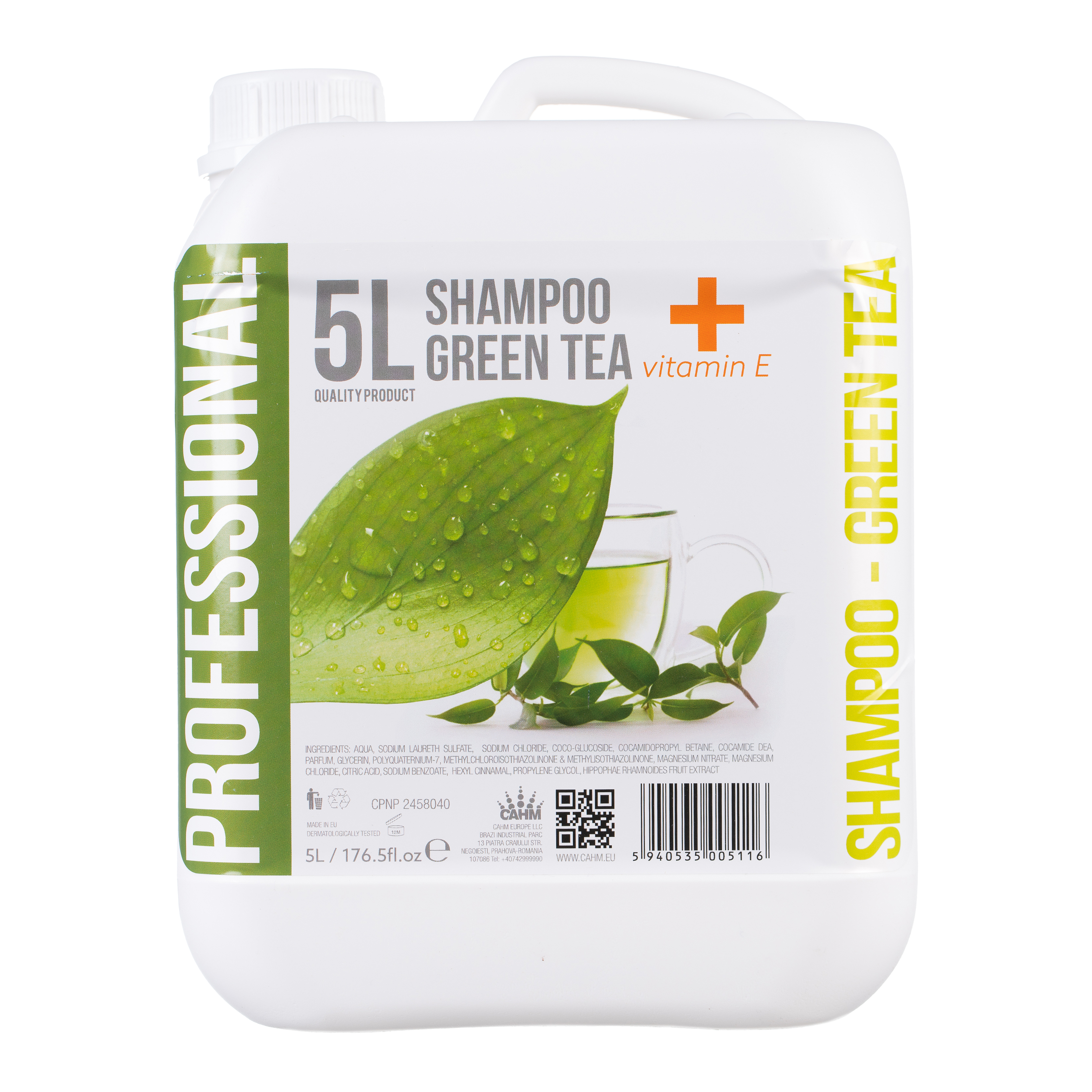 Sampon 5L- Green Tea + Vitamina E CAHM imagine 2022 depozituldepapetarie.ro