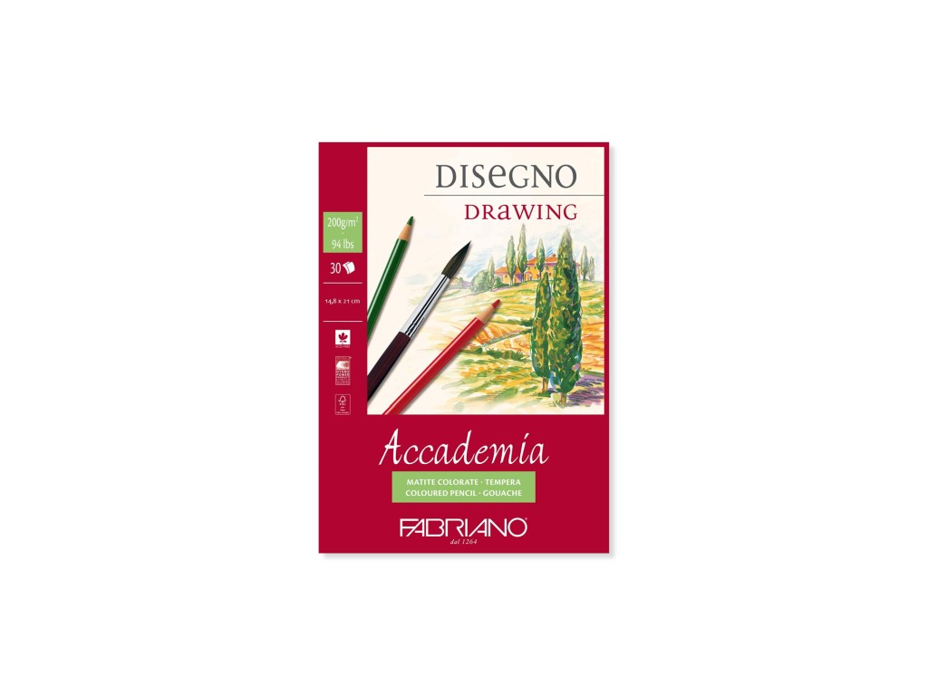 Bloc desen Accademia Disegno  A5  fara spira  Fabriano