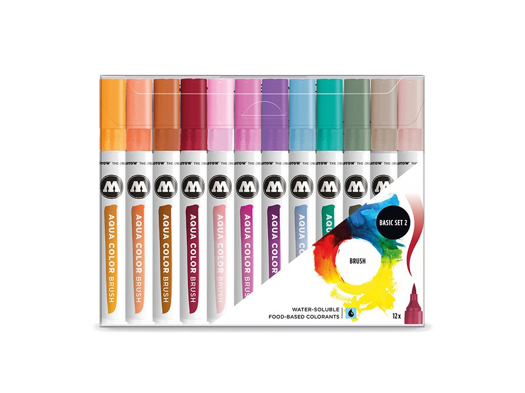 Aqua color brush basic set 2